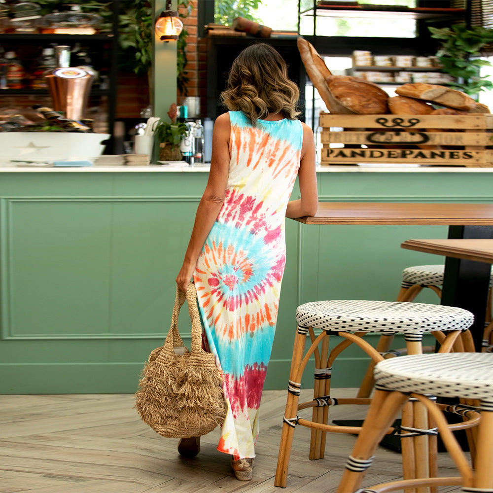 Women's Spring And Summer European And American Printing Dress