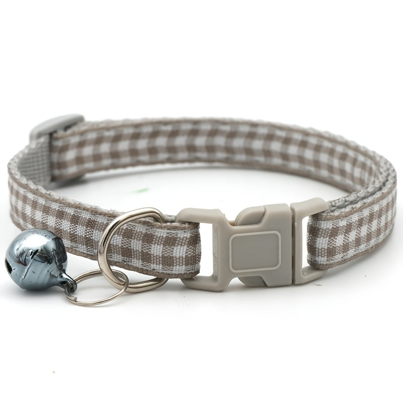 10pcs Adjustable Pet Collars With Bell & Safety Buckle - Perfect For Dogs & Cats!