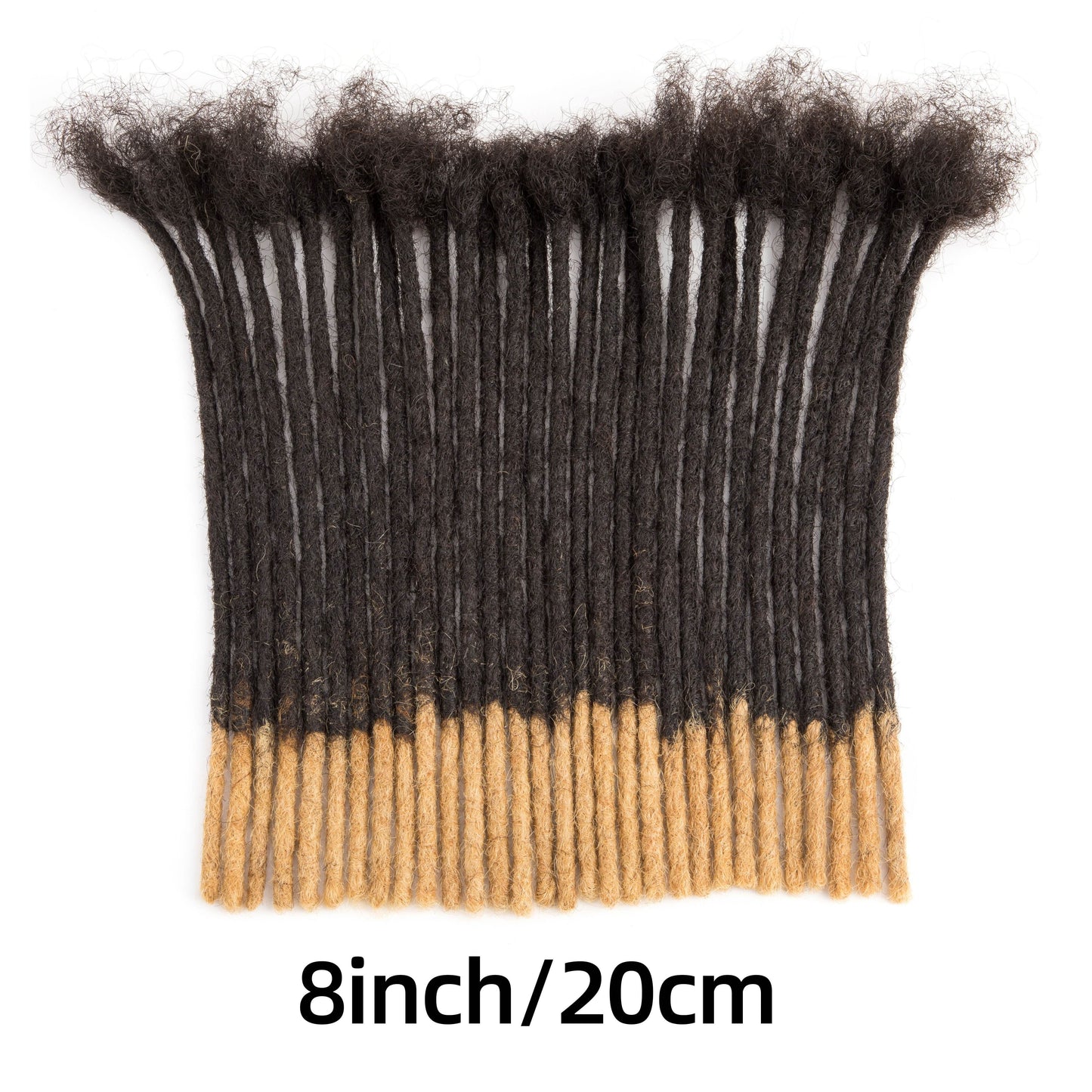 0.4 cm and 0.6 cm Thickness Pre Colored 100% Real Human Hair Dreadlock Extensions for Man/Women Full Handmade Permanent Loc Extensions Bundles Can Be Dyed Bleached Curled Twisted
