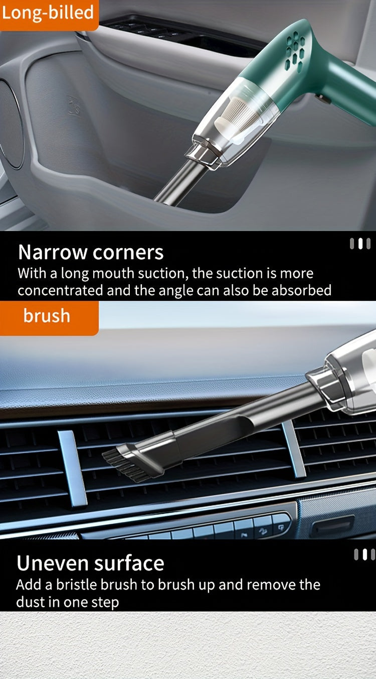 12V Powerful Car Handheld Vacuum Cleaner - Super Suction, Lightweight, Portable, Easy-to-Use, Cordless Design for Car Interior, Home, Office, Pet Hair, Crumbs, and Debris Cleaning - Mini Home Vacuum with High-Power Motor