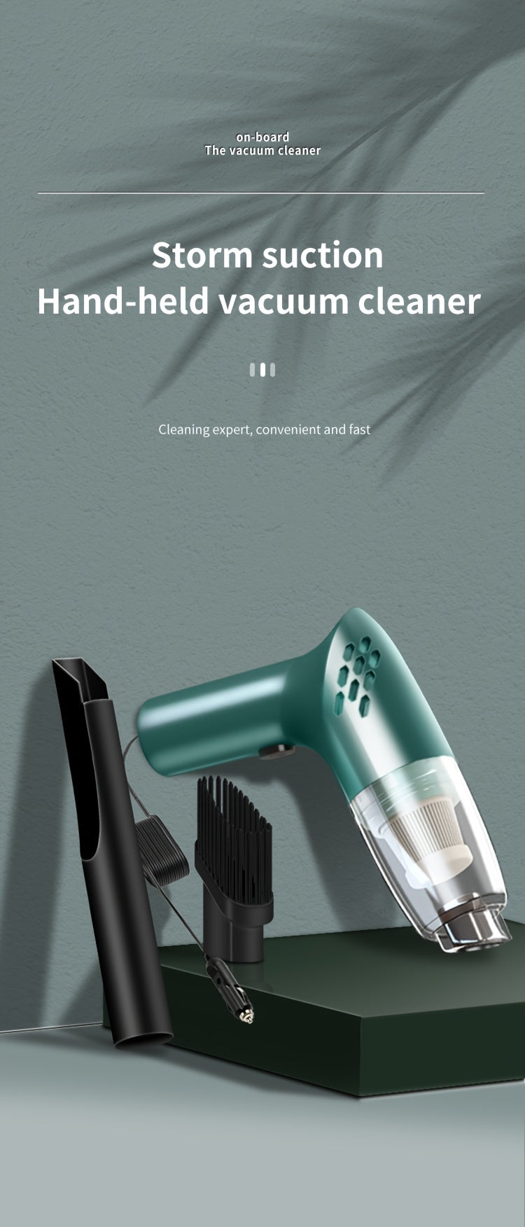 12V Powerful Car Handheld Vacuum Cleaner - Super Suction, Lightweight, Portable, Easy-to-Use, Cordless Design for Car Interior, Home, Office, Pet Hair, Crumbs, and Debris Cleaning - Mini Home Vacuum with High-Power Motor