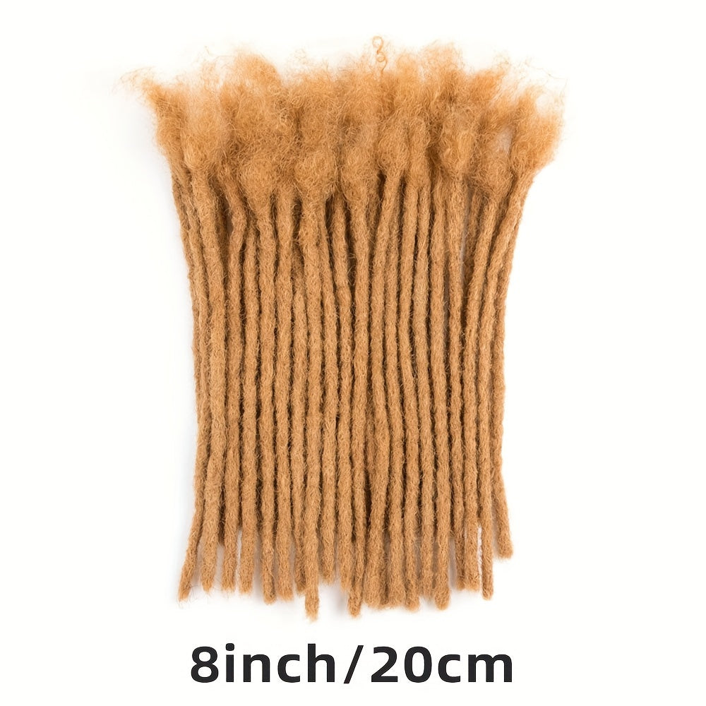 0.4 cm and 0.6 cm Thickness Pre Colored 100% Real Human Hair Dreadlock Extensions for Man/Women Full Handmade Permanent Loc Extensions Bundles Can Be Dyed Bleached Curled Twisted