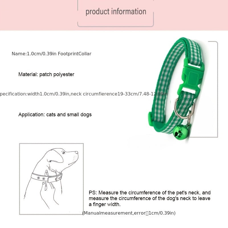 10pcs Adjustable Pet Collars With Bell & Safety Buckle - Perfect For Dogs & Cats!