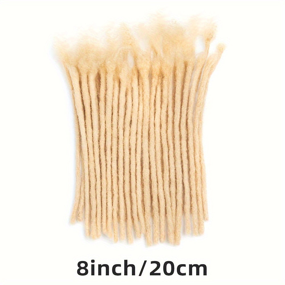 0.4 cm and 0.6 cm Thickness Pre Colored 100% Real Human Hair Dreadlock Extensions for Man/Women Full Handmade Permanent Loc Extensions Bundles Can Be Dyed Bleached Curled Twisted