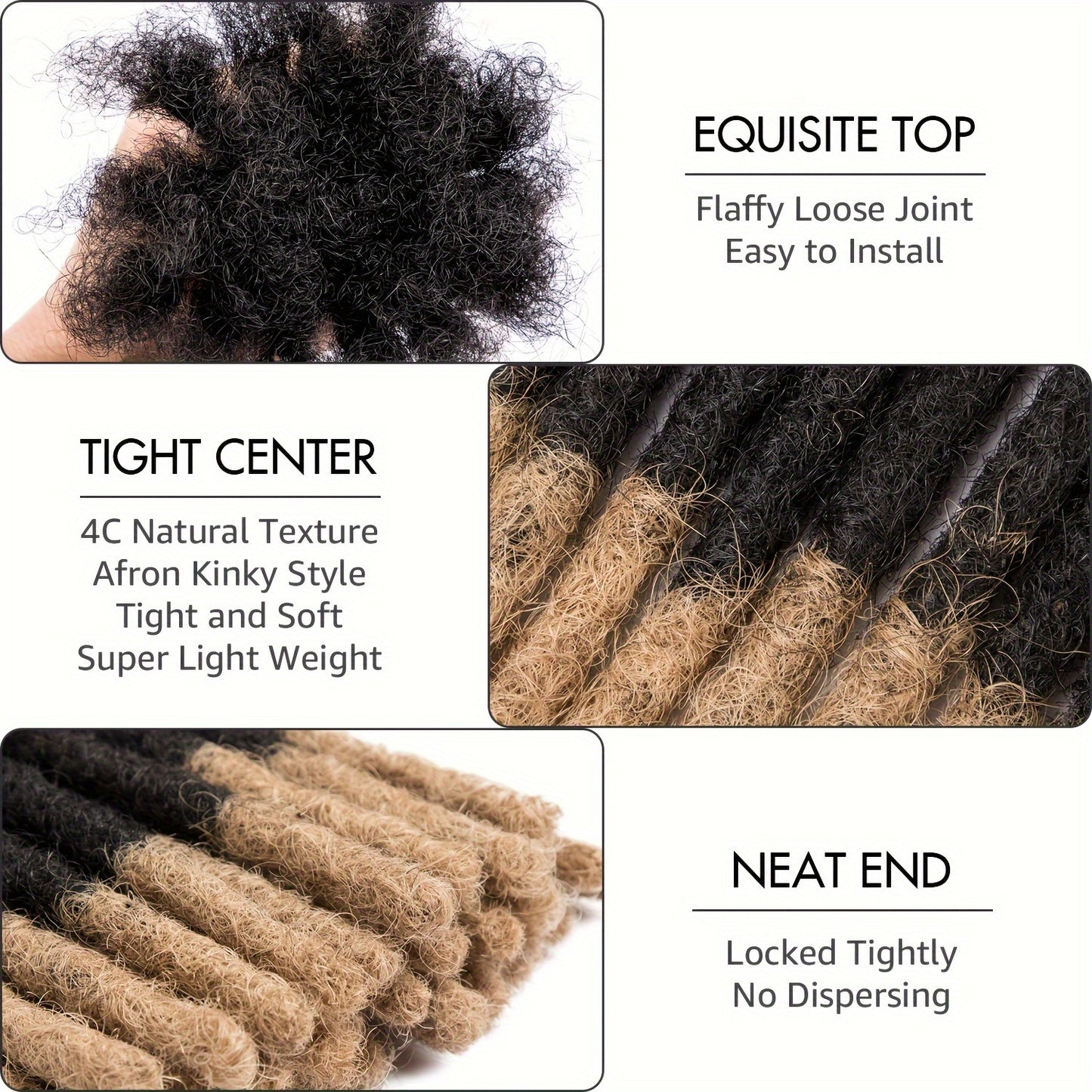 0.4 cm and 0.6 cm Thickness Pre Colored 100% Real Human Hair Dreadlock Extensions for Man/Women Full Handmade Permanent Loc Extensions Bundles Can Be Dyed Bleached Curled Twisted