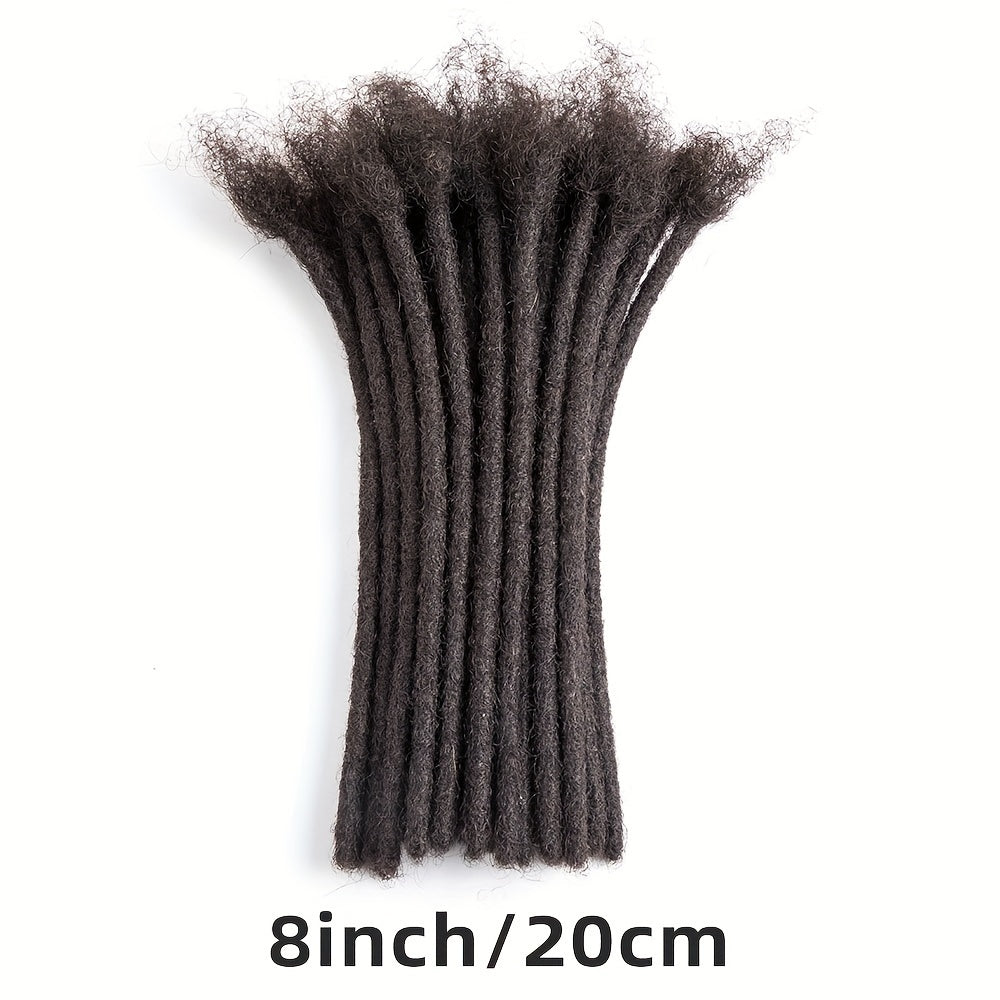 0.4 cm and 0.6 cm Thickness Pre Colored 100% Real Human Hair Dreadlock Extensions for Man/Women Full Handmade Permanent Loc Extensions Bundles Can Be Dyed Bleached Curled Twisted