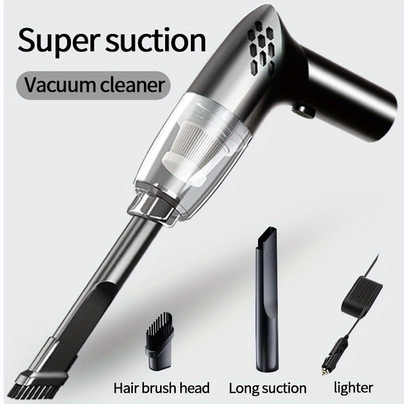 12V Powerful Car Handheld Vacuum Cleaner - Super Suction, Lightweight, Portable, Easy-to-Use, Cordless Design for Car Interior, Home, Office, Pet Hair, Crumbs, and Debris Cleaning - Mini Home Vacuum with High-Power Motor