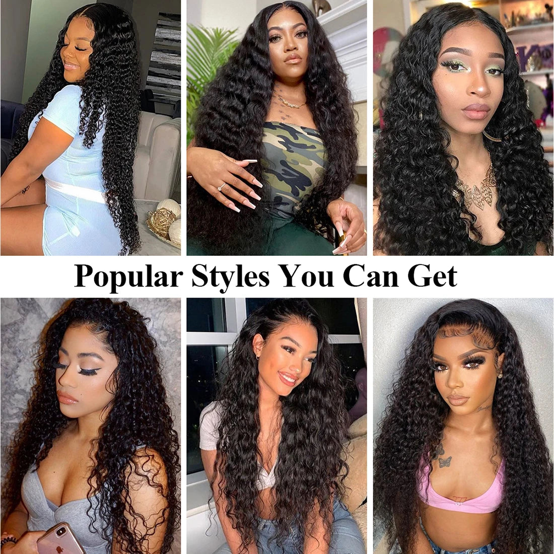 100% Human Hair Bundles 12A Unprocessed Water Wave Bundles Human Hair Weaving Maxine Wet and Wavy Curly Hair Bundles Extensions