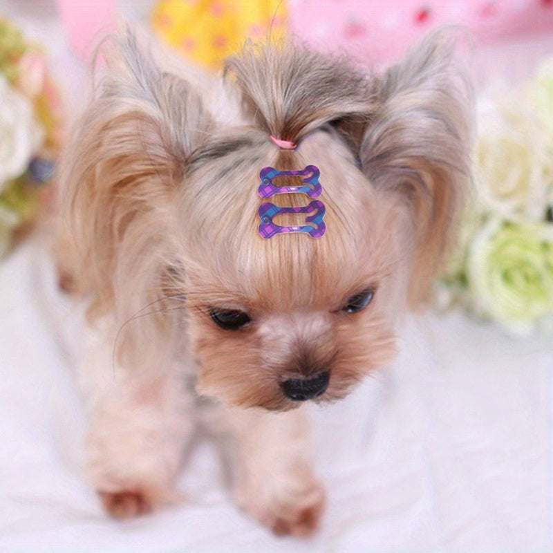 10-Pack of Adorable, Colorful, and Gentle Pet Hair Clips for Easy Grooming - Perfect for Puppies, Kittens, and Small Animals - Durable, Non-Slip, and Easy to Use