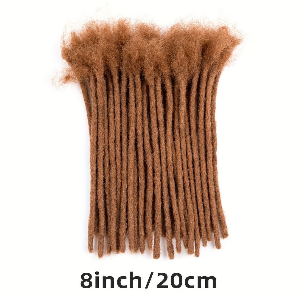 0.4 cm and 0.6 cm Thickness Pre Colored 100% Real Human Hair Dreadlock Extensions for Man/Women Full Handmade Permanent Loc Extensions Bundles Can Be Dyed Bleached Curled Twisted