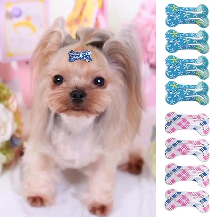 10-Pack of Adorable, Colorful, and Gentle Pet Hair Clips for Easy Grooming - Perfect for Puppies, Kittens, and Small Animals - Durable, Non-Slip, and Easy to Use