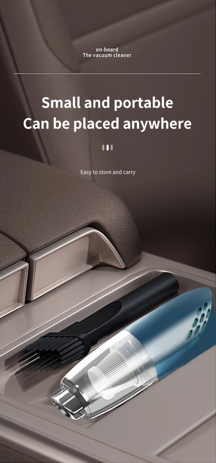 12V Powerful Car Handheld Vacuum Cleaner - Super Suction, Lightweight, Portable, Easy-to-Use, Cordless Design for Car Interior, Home, Office, Pet Hair, Crumbs, and Debris Cleaning - Mini Home Vacuum with High-Power Motor