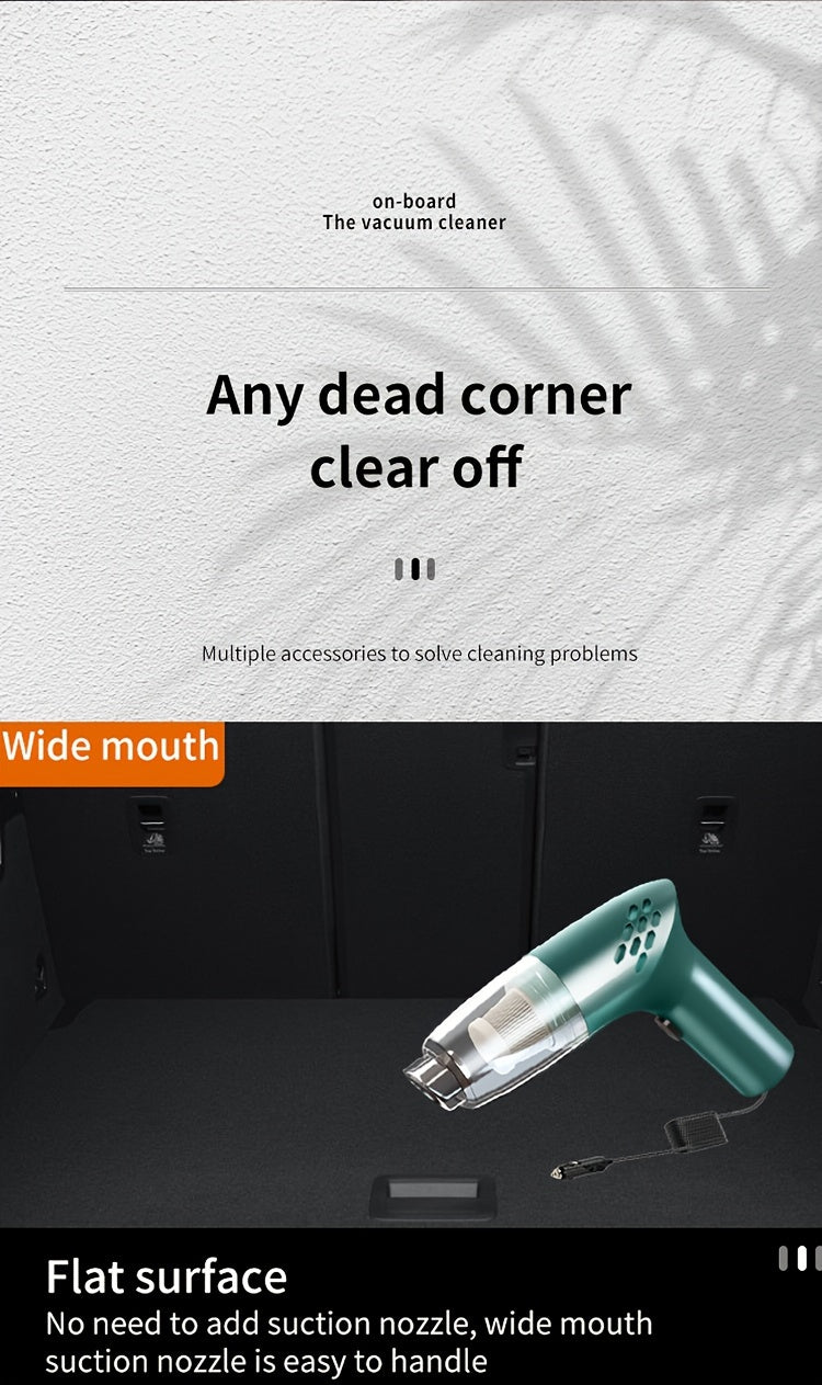12V Powerful Car Handheld Vacuum Cleaner - Super Suction, Lightweight, Portable, Easy-to-Use, Cordless Design for Car Interior, Home, Office, Pet Hair, Crumbs, and Debris Cleaning - Mini Home Vacuum with High-Power Motor