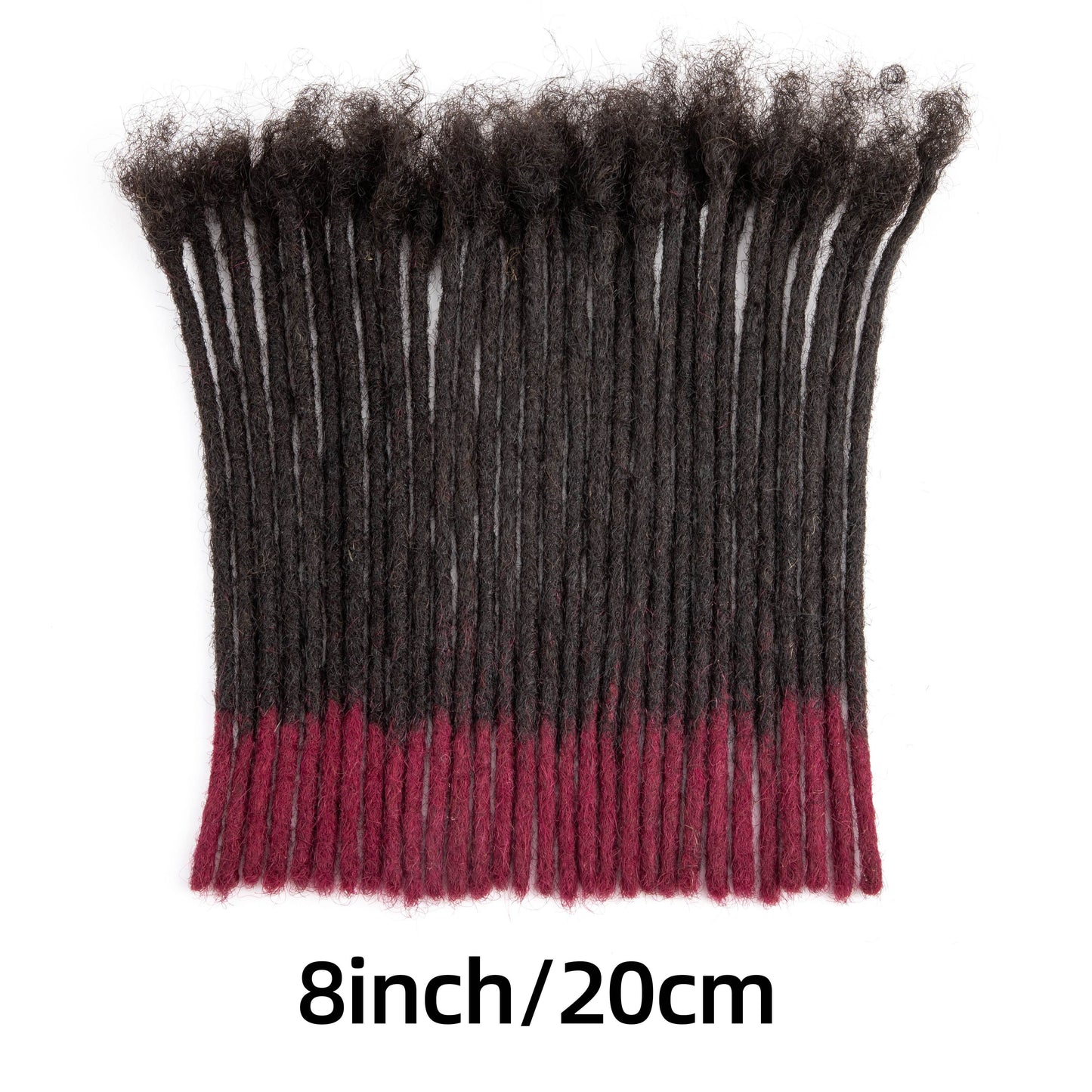 0.4 cm and 0.6 cm Thickness Pre Colored 100% Real Human Hair Dreadlock Extensions for Man/Women Full Handmade Permanent Loc Extensions Bundles Can Be Dyed Bleached Curled Twisted