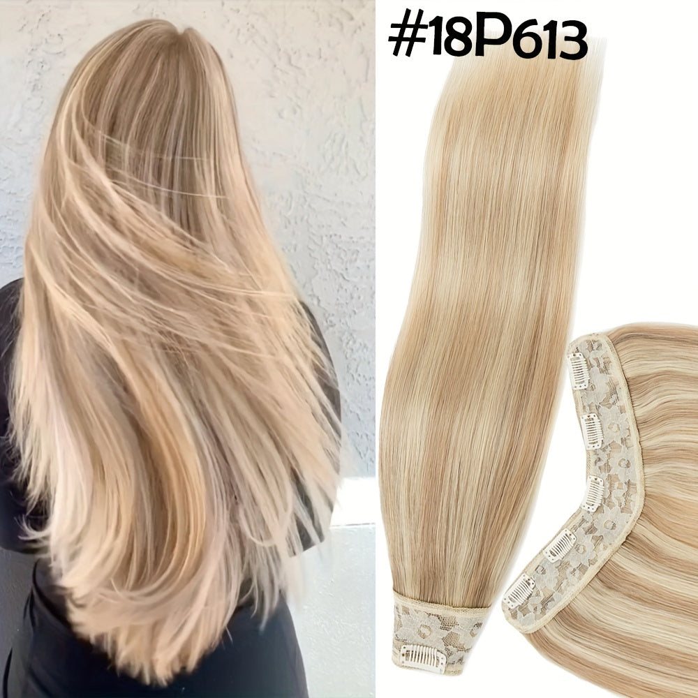 100% Human Hair V-Shap Clip In 100% Remy Human Hair Extensions One Piece 5 Clips Half Full Head 12in-22in Any Colors Hair Clips Hair Accessories