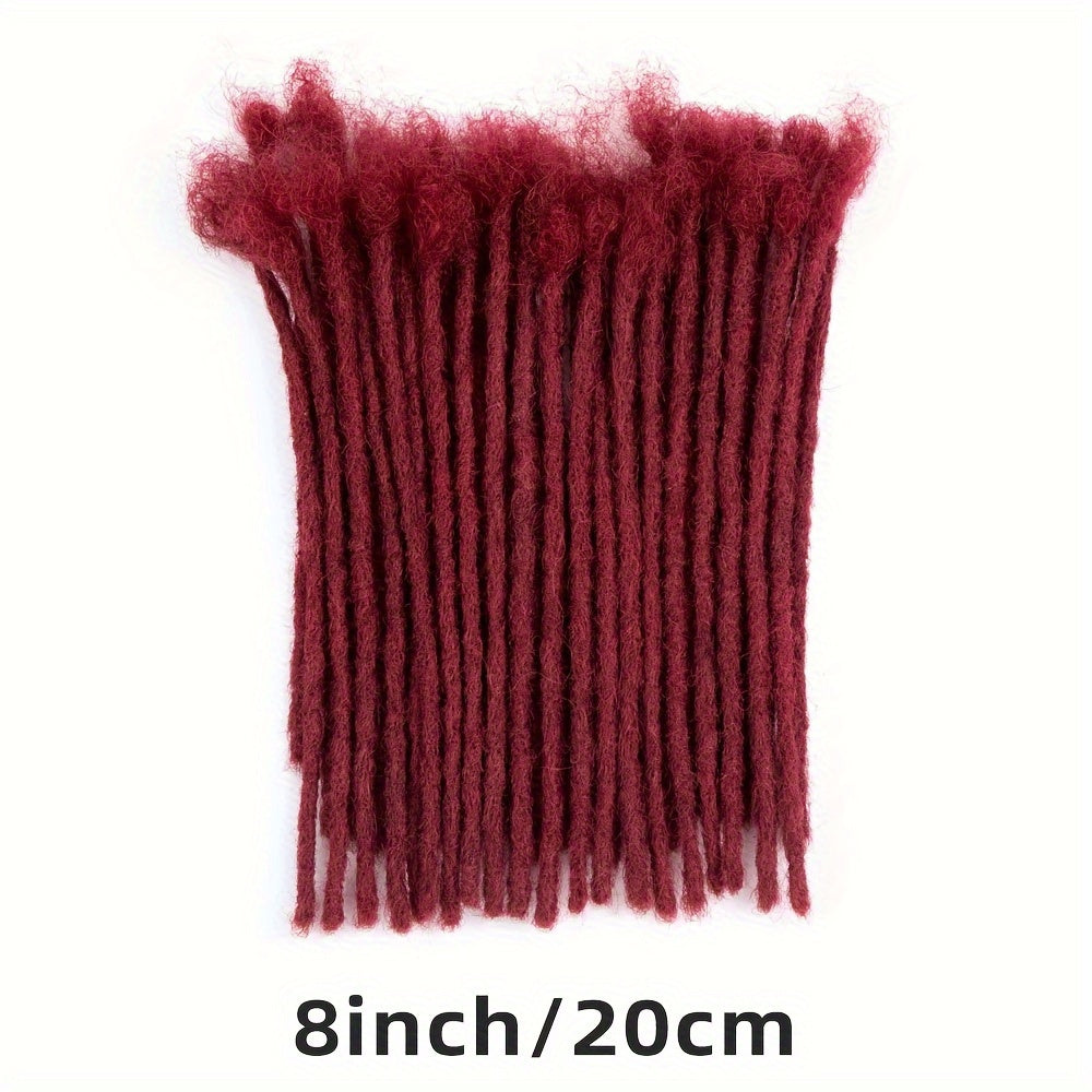 0.4 cm and 0.6 cm Thickness Pre Colored 100% Real Human Hair Dreadlock Extensions for Man/Women Full Handmade Permanent Loc Extensions Bundles Can Be Dyed Bleached Curled Twisted