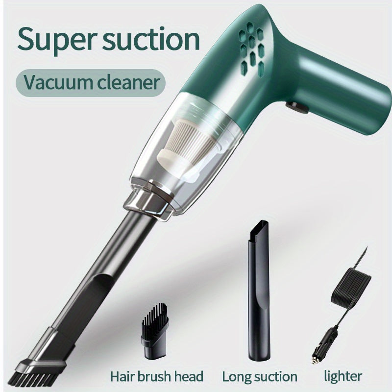 12V Powerful Car Handheld Vacuum Cleaner - Super Suction, Lightweight, Portable, Easy-to-Use, Cordless Design for Car Interior, Home, Office, Pet Hair, Crumbs, and Debris Cleaning - Mini Home Vacuum with High-Power Motor
