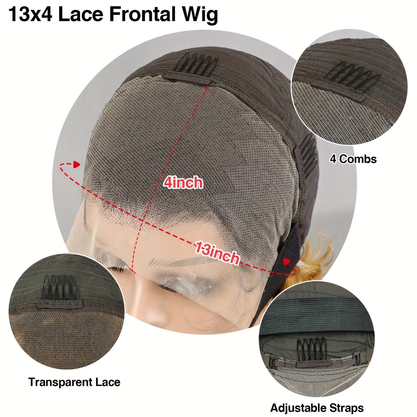 100% Human Hair Ombre Black And Honey Brown 13x4 Lace Frontal Free Part Pixie Cut Wig Straight Virgin Human Hair Wigs For Women 180% Density