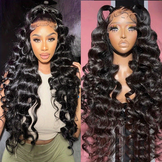 12A Loose Body Wave 13x4 Lace Front Wigs Brazilian Virgin Human Hair Loose Wave Transparent HD Lace Frontal Wig Natural Color Pre Plucked With Baby Hair Glueless Wigs 250% Density