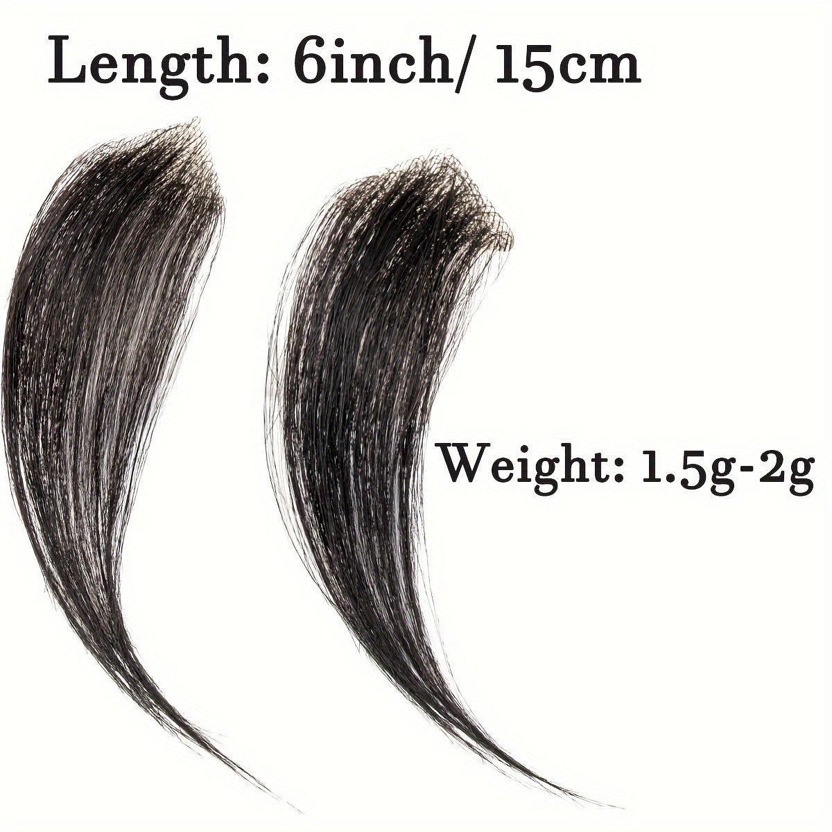 [Human Hair Hair Topper] 100% Real Human Hair Ultra-Thin Men's Hair Topper - Invisible Seamless Forehead Patch & Sideburns Toupee, Straight, Fit, Handcrafted, 1B Color