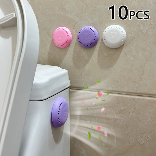 10pcs Long-Lasting Aromatherapy Air Fresheners with Extra Shell - Fragrant Solid Deodorizer Tablets for Home, Car, Bathroom, Bedroom, Wardrobe, and Toilet Odor Removal, Cherry blossoms, roses,Lavender Balm Compressed Incense