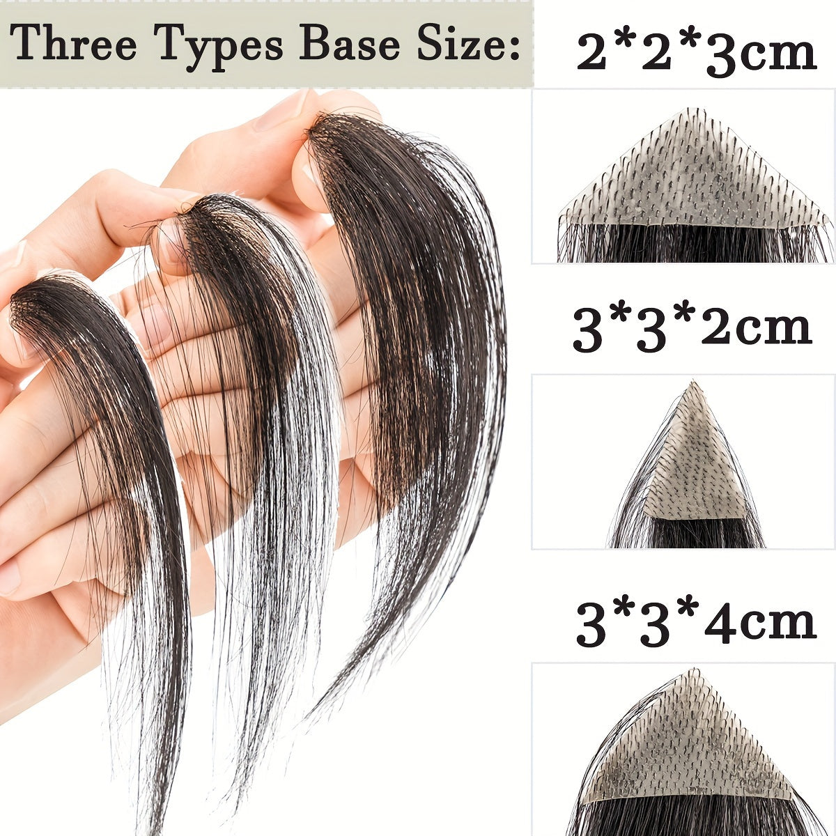 [Human Hair Hair Topper] 100% Real Human Hair Ultra-Thin Men's Hair Topper - Invisible Seamless Forehead Patch & Sideburns Toupee, Straight, Fit, Handcrafted, 1B Color
