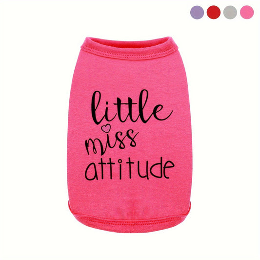 [Small Summer Vest for Dogs] Little Miss Attitude - Summer Vest Dog Vest For Small Dogs Puppy Clothes Pet Clothes T-shirt