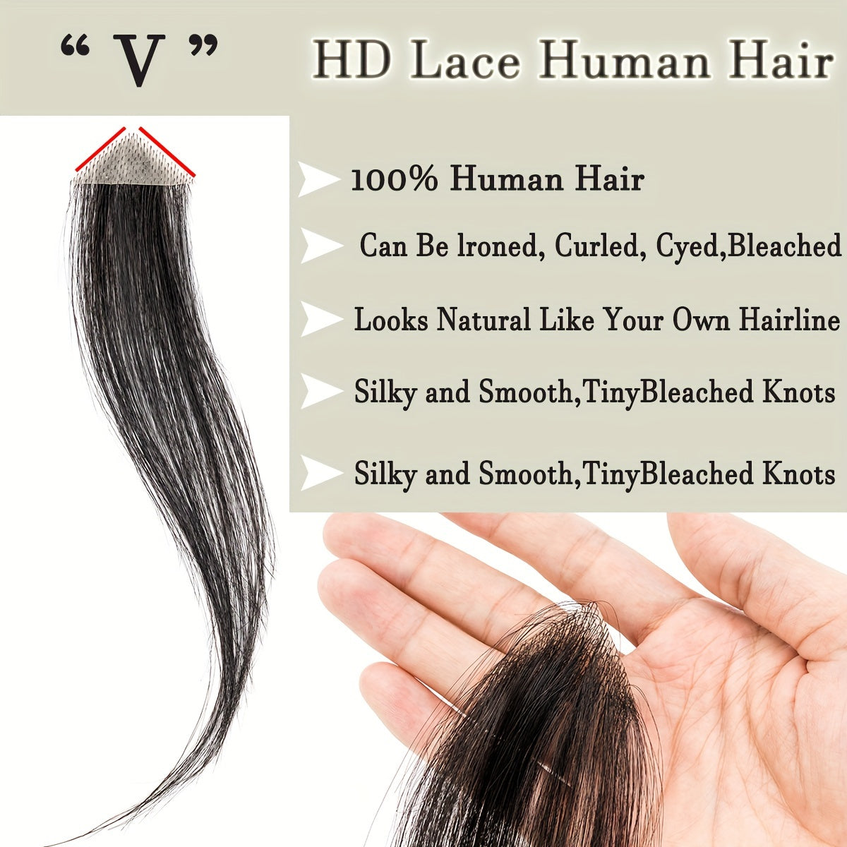 [Human Hair Hair Topper] 100% Real Human Hair Ultra-Thin Men's Hair Topper - Invisible Seamless Forehead Patch & Sideburns Toupee, Straight, Fit, Handcrafted, 1B Color