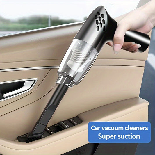 12V Powerful Car Handheld Vacuum Cleaner - Super Suction, Lightweight, Portable, Easy-to-Use, Cordless Design for Car Interior, Home, Office, Pet Hair, Crumbs, and Debris Cleaning - Mini Home Vacuum with High-Power Motor