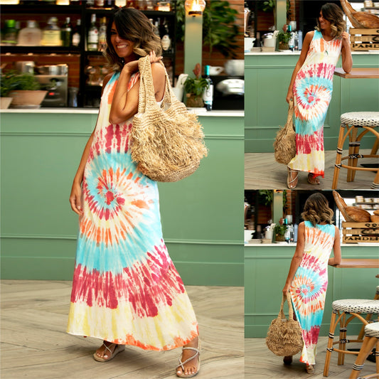 Women's Spring And Summer European And American Printing Dress