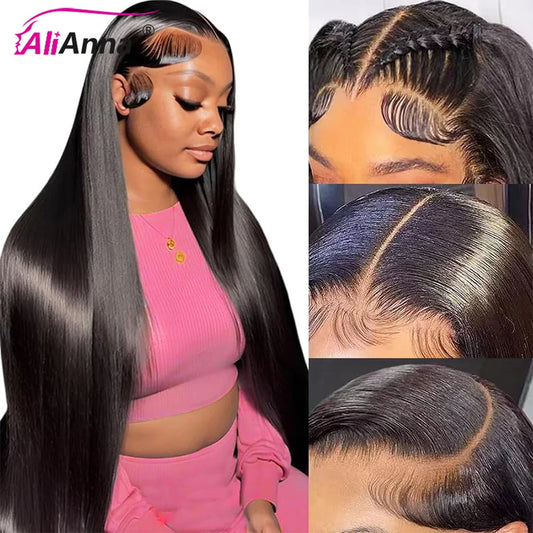 200 Density Straight Human Hair Wigs On Clearance Sale Transparent HD Lace Wig 13x6 Human Hair 30 Inch Brazilian Raw Hair Wig