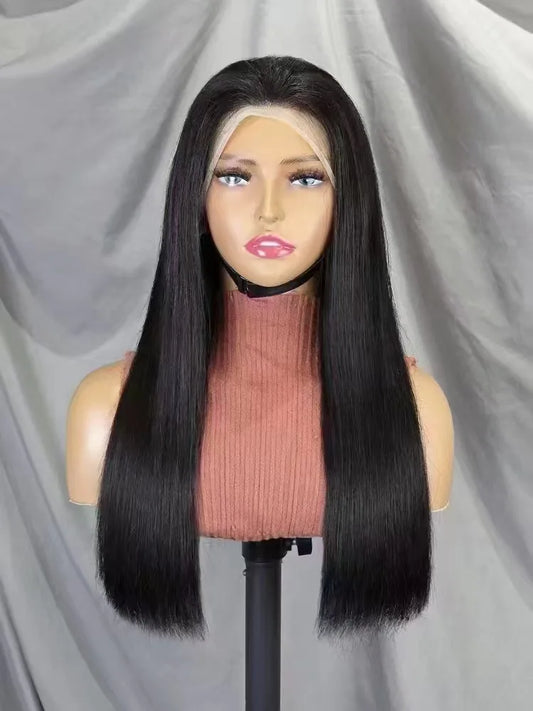 13x4 Lace Frontal 300% Density Super Double Drawn Bone Straight Human Hair Wig for Women 10-30 Inches Bob Wig 100% Virgin Hair