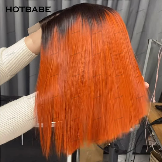 Glueless Wigs Human Hair Bob Straight 13×6 HD Lace Frontal Wigs 360 HD Transparent Lace Front Human Hair Wigs Wear And Go P1/350