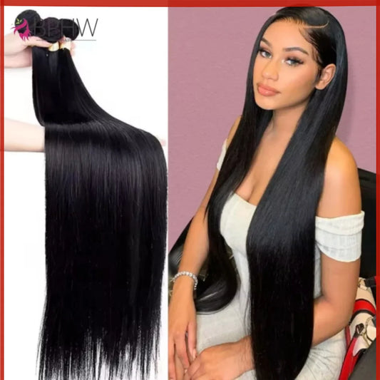 12A Straight Human Hair Bundles 30 inch Raw Hair Bundles Long Thick Natural Bundles Cheap Brazilian Hair Weave Extensions 100g