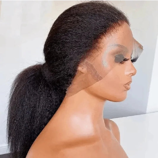 Vietnamese Yaki Straight Wig 360 Lace Frontal HD Human Hair Wigs Full Lace Kinky Straight Wigs Human Hair 13x6 Lace Front Wigs