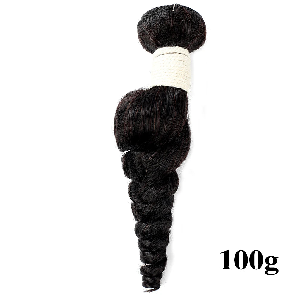 100% Brazilian Human Hair Bundles  Loose Wave 10-26 Inch Raw Hair Extensions  Weft Deals for Women Body Wave Natural