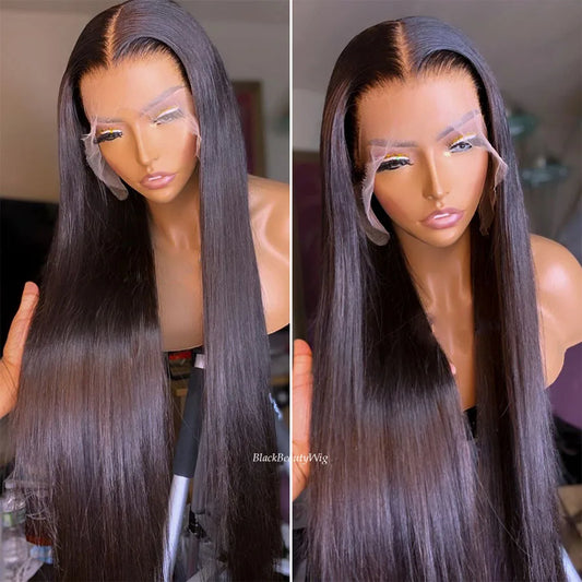 Silky Straight Full Lace Human Hair Wig Brazilian Remy Hair Glueless Pre Plucked Full Lace Wig With Baby Hair 18-24inch