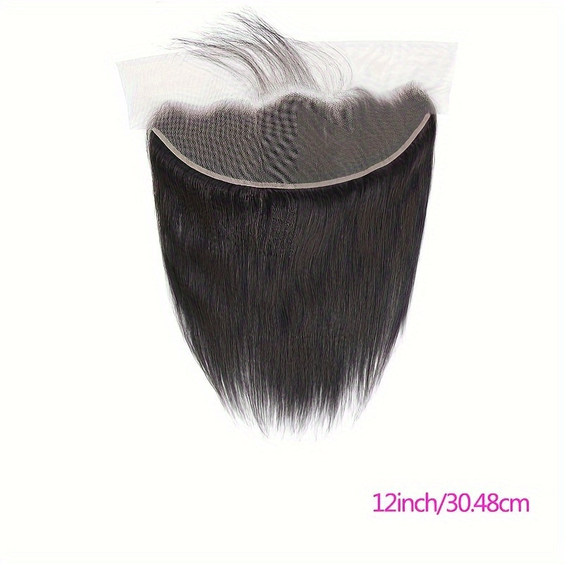 13 X 4 Lace Frontal Body Wave Ear To Ear Lace Frontal Human Hair, Straight 13x4 Lace Closure Pre Plucked Human Hair Free Part Closure Human Hair 150% Density Natural Black Color