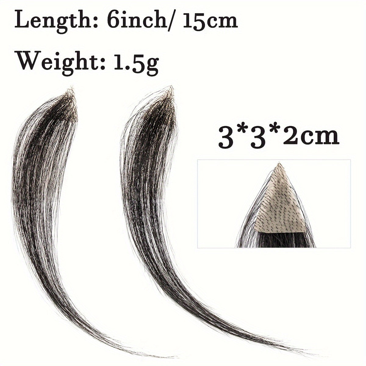 [Human Hair Hair Topper] 100% Real Human Hair Ultra-Thin Men's Hair Topper - Invisible Seamless Forehead Patch & Sideburns Toupee, Straight, Fit, Handcrafted, 1B Color