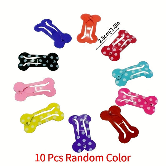 10-Pack of Adorable, Colorful, and Gentle Pet Hair Clips for Easy Grooming - Perfect for Puppies, Kittens, and Small Animals - Durable, Non-Slip, and Easy to Use