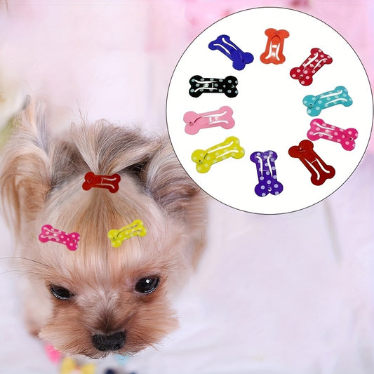 10-Pack of Adorable, Colorful, and Gentle Pet Hair Clips for Easy Grooming - Perfect for Puppies, Kittens, and Small Animals - Durable, Non-Slip, and Easy to Use