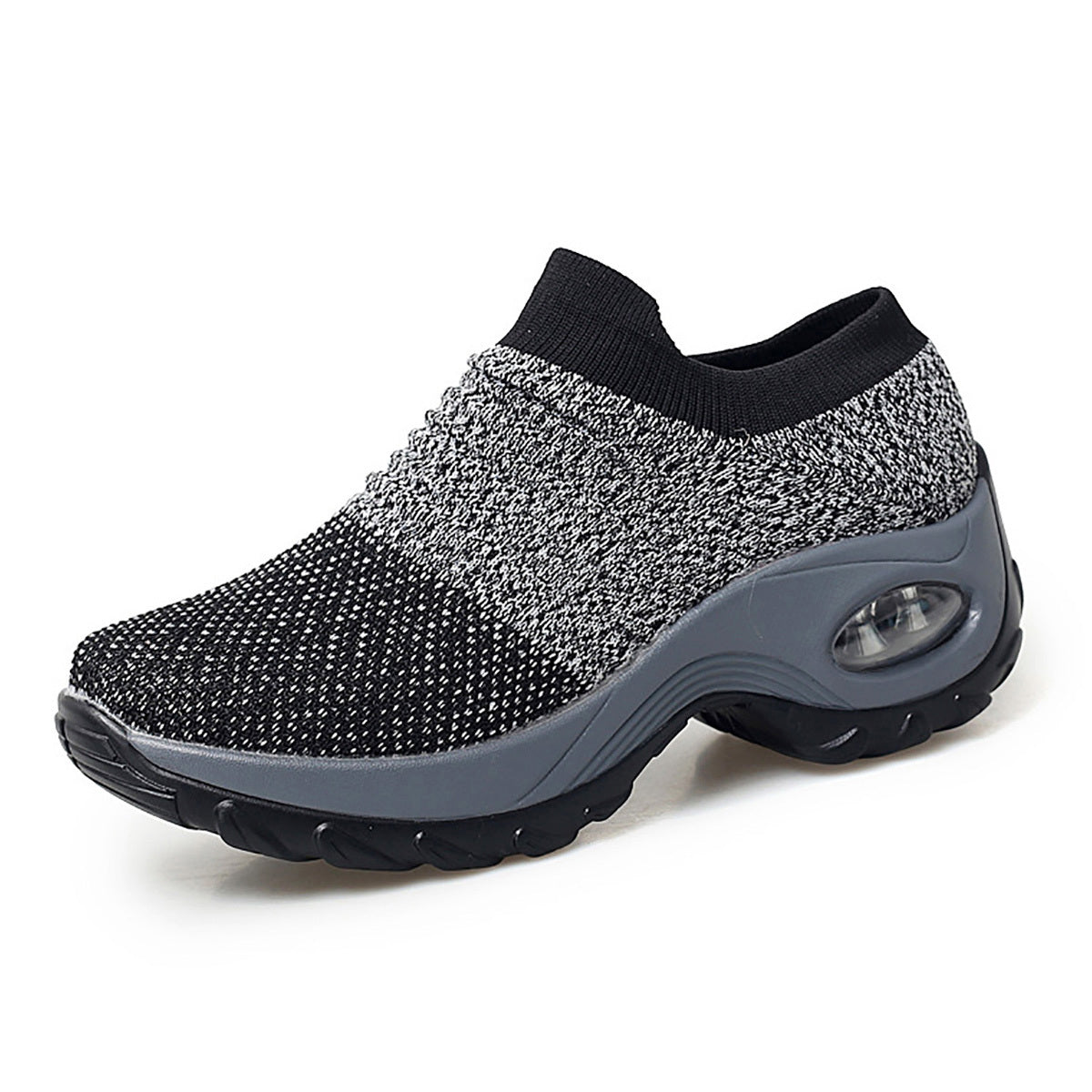 [Air Cushion Sole Sneakers] Lightweight Mesh Women's Air Cushion Sole Chunky Sneakers - Low Top Running Shoes - Women's Footwear